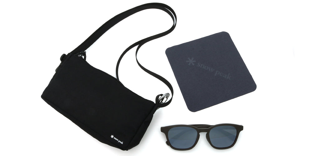 JINS x Snow Peak Rubber Sunglasses 018 85 - Lightweight Polarized Outdoor Sunglasses for Hiking, Fishing & Beach Activities