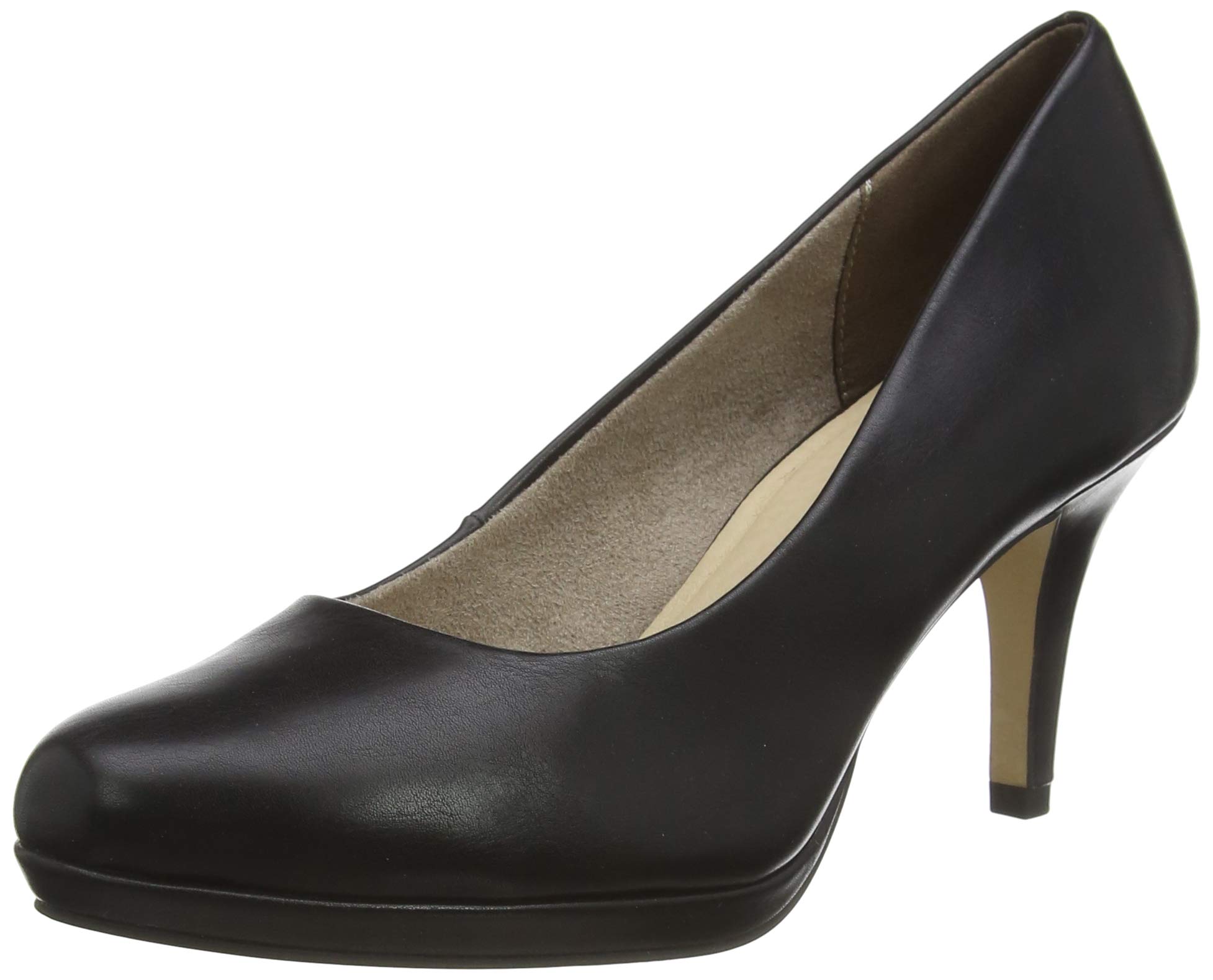 Tamaris Jessa Women's Black Court Shoes Size 6.5 - Elegant Heeled Pumps for Office, Wedding & Formal Events