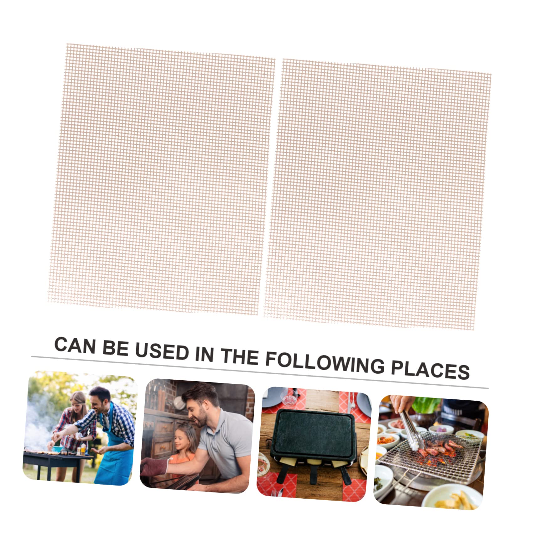 DOITOOL 2-Piece Non-Stick BBQ Grill Mat Set - Heat-Resistant Baking & Grilling Mat for Outdoor Picnic, Barbecue, Camping & Backyard Cooking