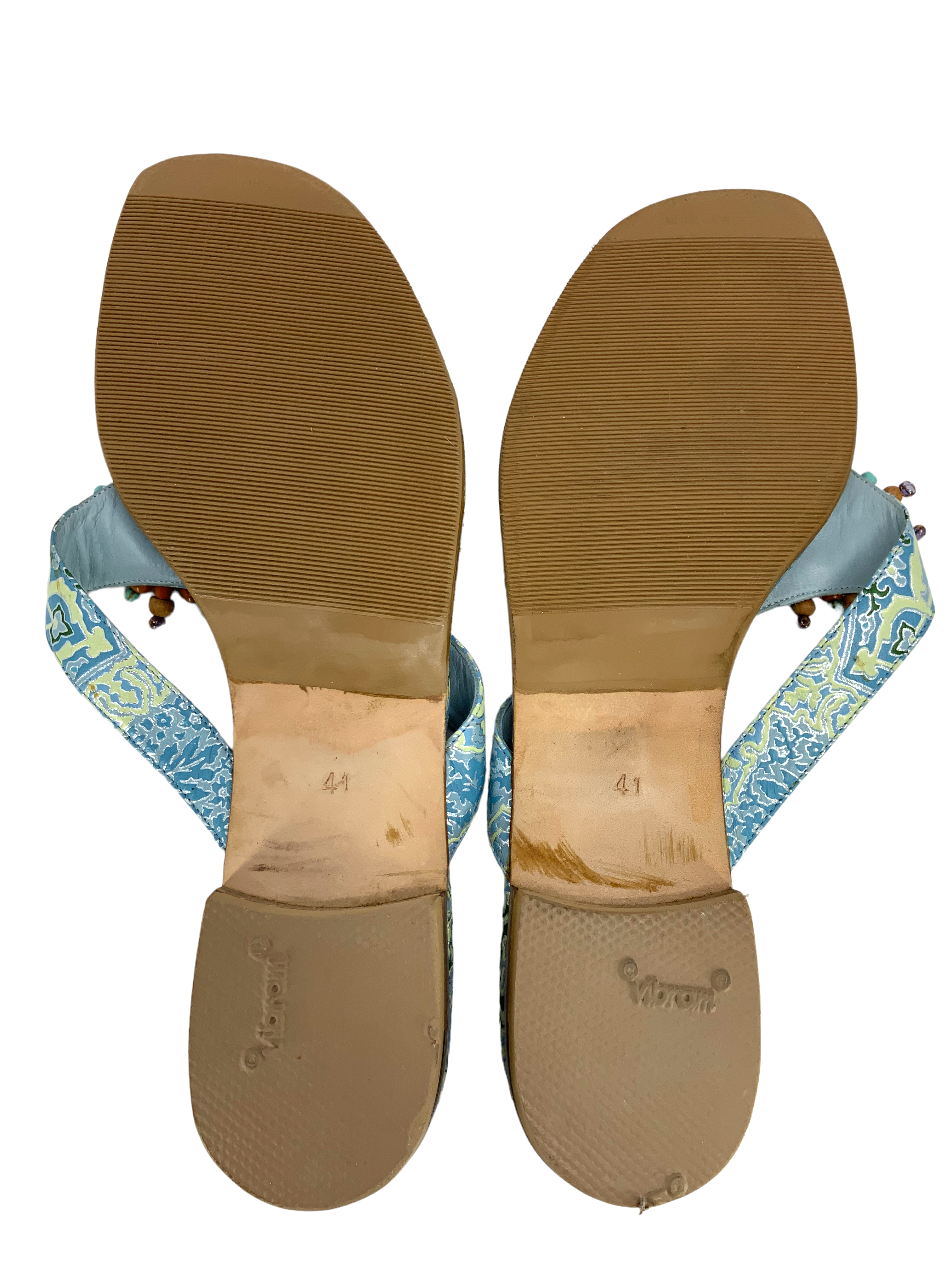 Manolo Blahnik Floral Print Thong Sandals for Women - Size 11 | Comfortable Summer Beach Flip Flops | Perfect for Vacation, Poolside & Casual Outings