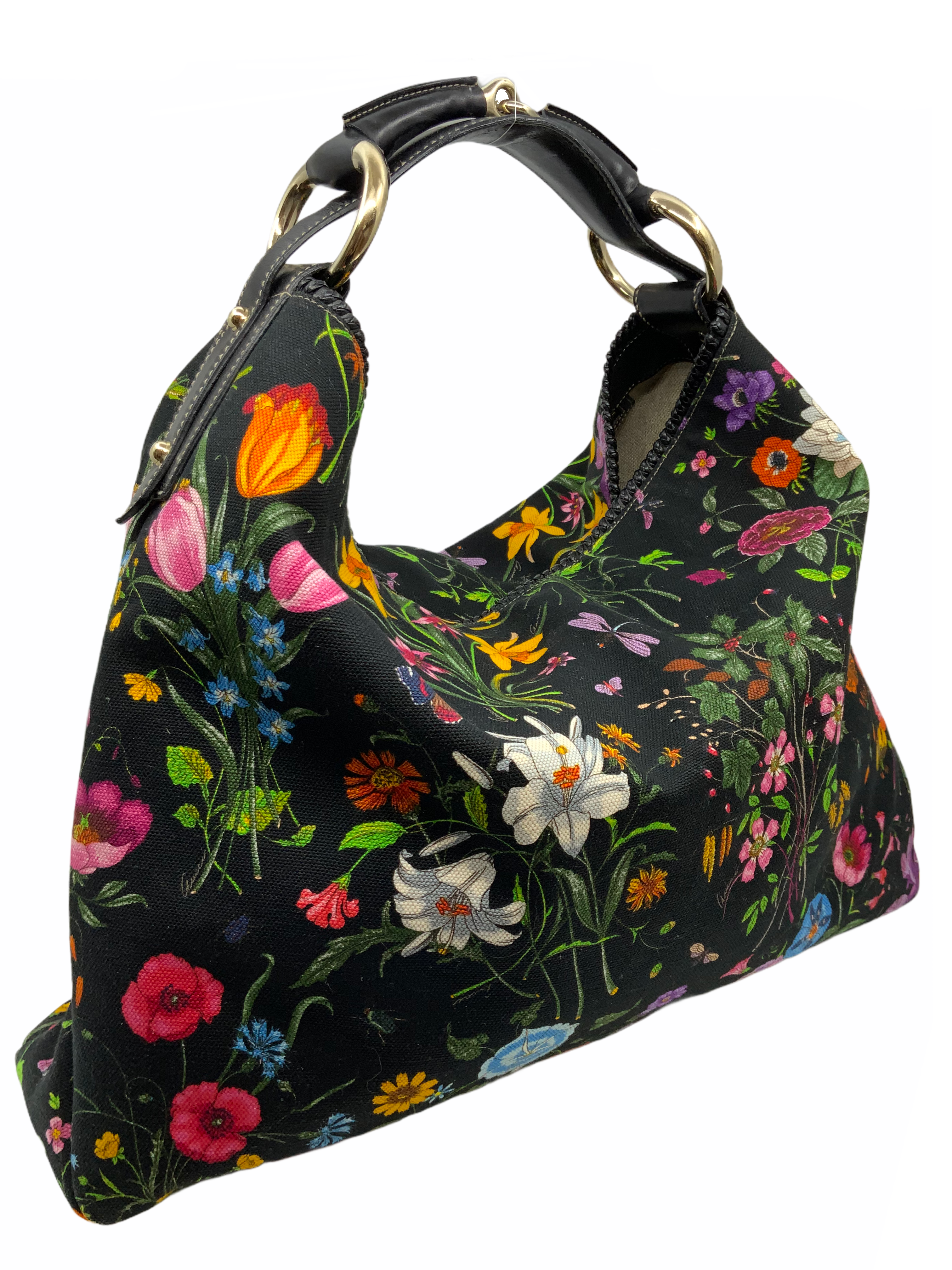 Gucci Horsebit Flora Canvas Large Hobo Bag - Luxury Designer Shoulder Bag for Women | Perfect for Work, Travel & Everyday Use