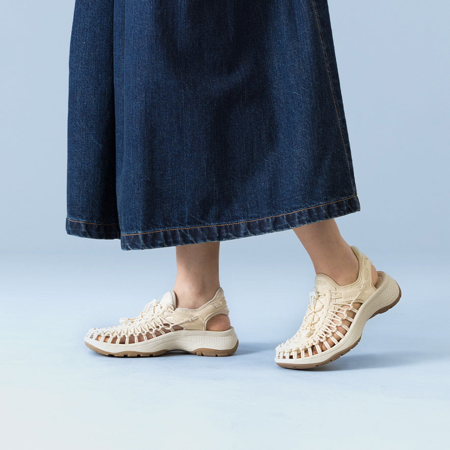 Women's UNEEK Astoria Sandals - Comfortable & Stylish Birch/Silver Birch Color | Perfect for Summer, Beach, and Casual Outings