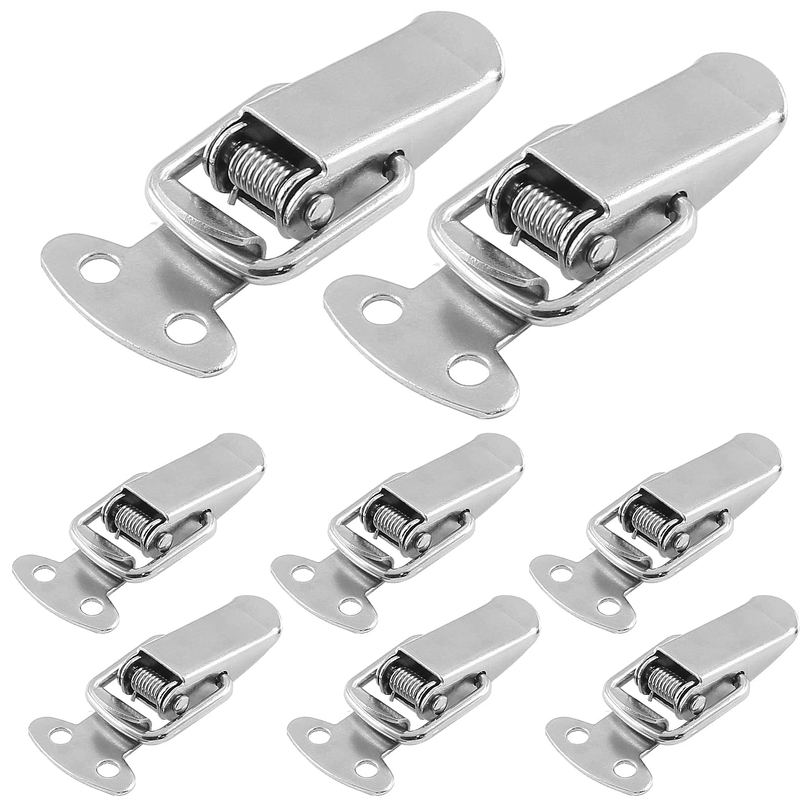8Pcs Stainless Steel Spring Loaded Toggle Latch Lock - 48mm (1.89