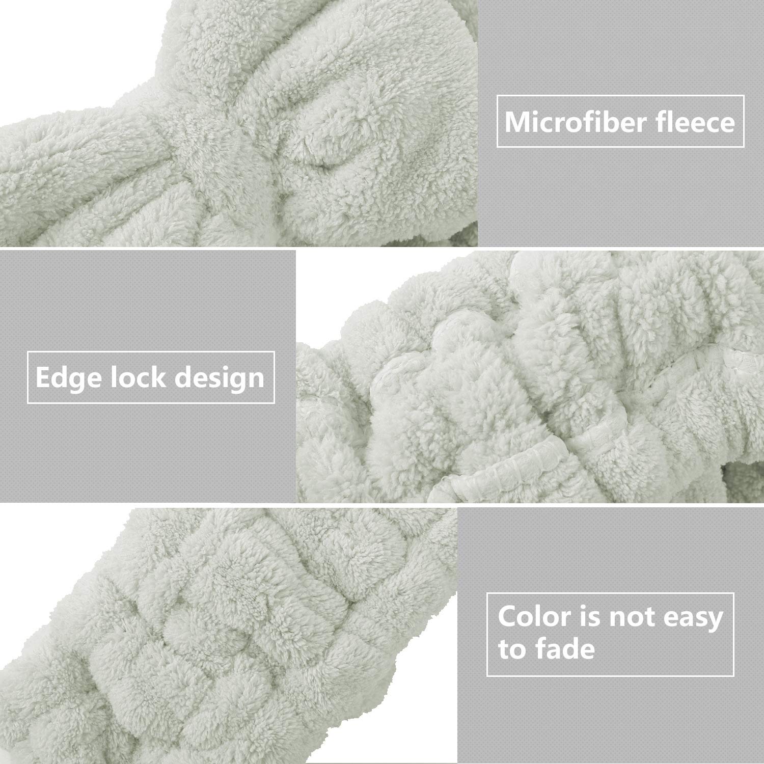 9-Piece Microfiber Bowtie Headband Set with Silicone Face Cleanser & Massager Brush - Soft Hair Accessories & Skincare Tools for Women - Perfect for Spa, Makeup & Daily Beauty Routine