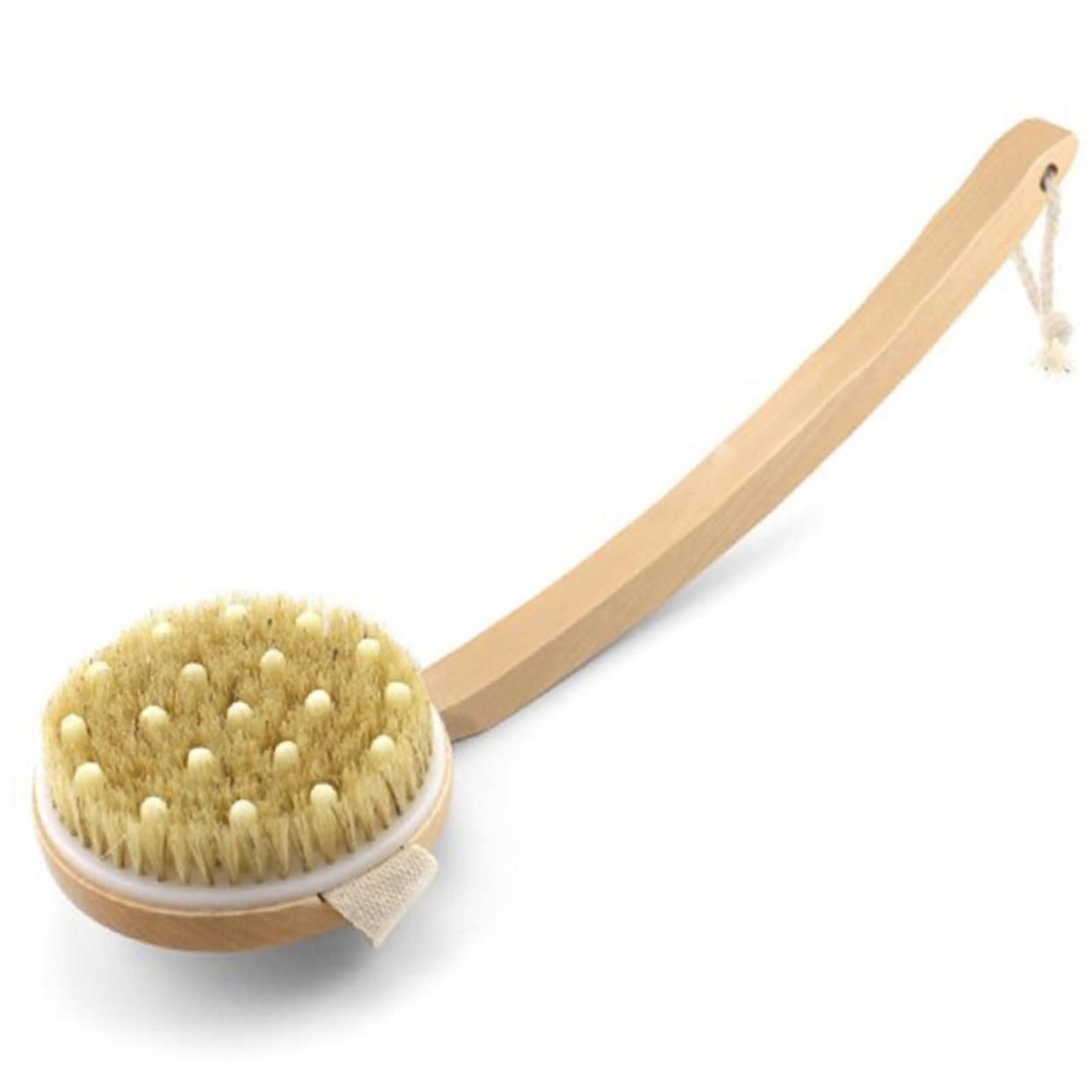 Exfoliating Wooden Body Brush with Medium Bristles for Feet & Legs - Cabilock Massage Bath Brush for Smooth Skin & Relaxation - Perfect for Shower, Spa & Home Use