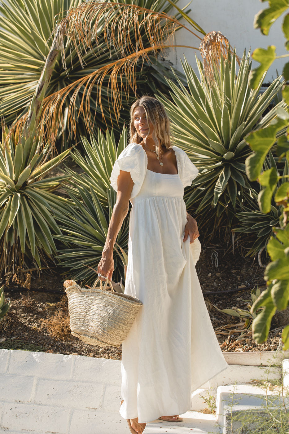 French Riviera Linen Dress for Women - Breathable Summer Beach Dress, Casual Boho Maxi Dress with Pockets | Perfect for Beach Vacations, Resort Wear & Summer Outings