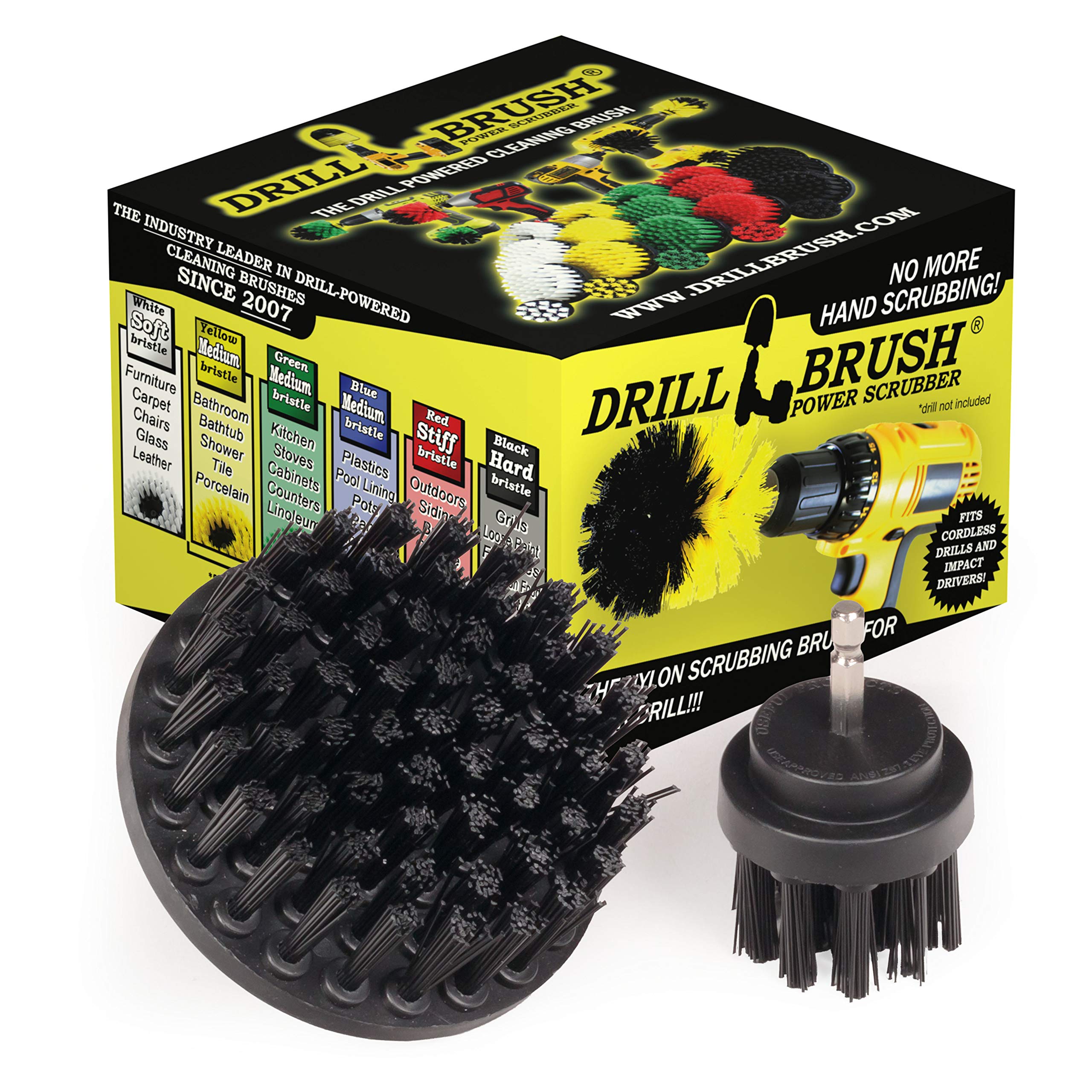 Power Drill Brush Set - Heavy Duty Grill & Rust Cleaning Brush Attachments for Drills - BBQ Grill Cleaner & Scrubber Kit - Perfect for Smokers, Grills, Outdoor Cooking & Kitchen Deep Cleaning