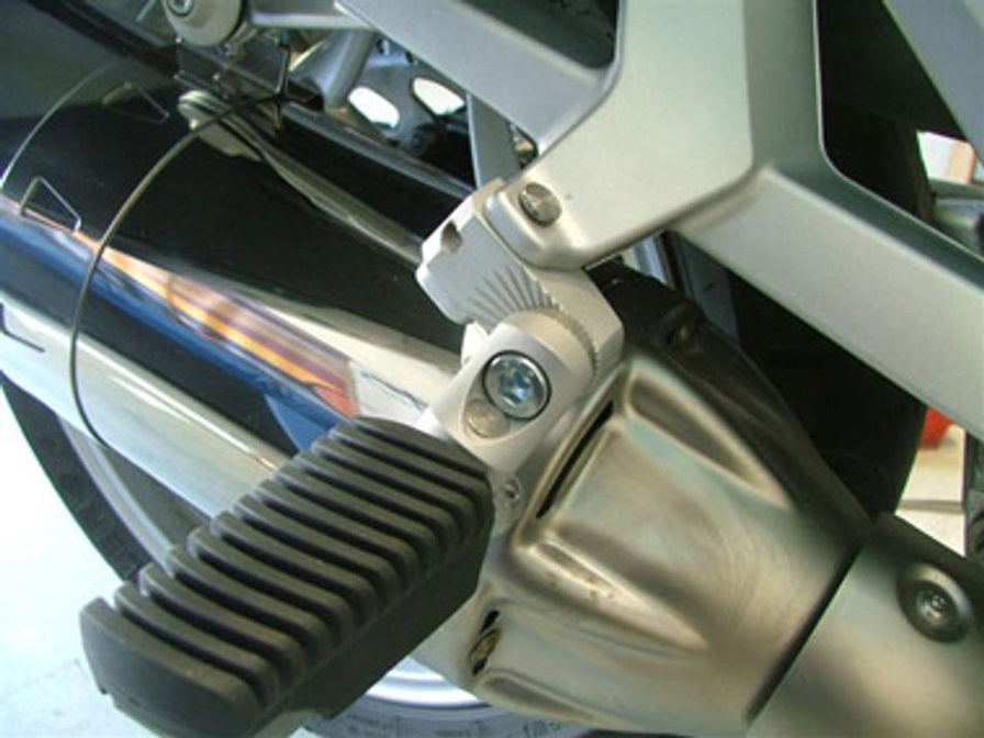 BMW R1250RT & R1200RT WC (2014+) Adjustable Passenger Footpeg Lowering Kit - Improve Comfort for Long Rides & Touring