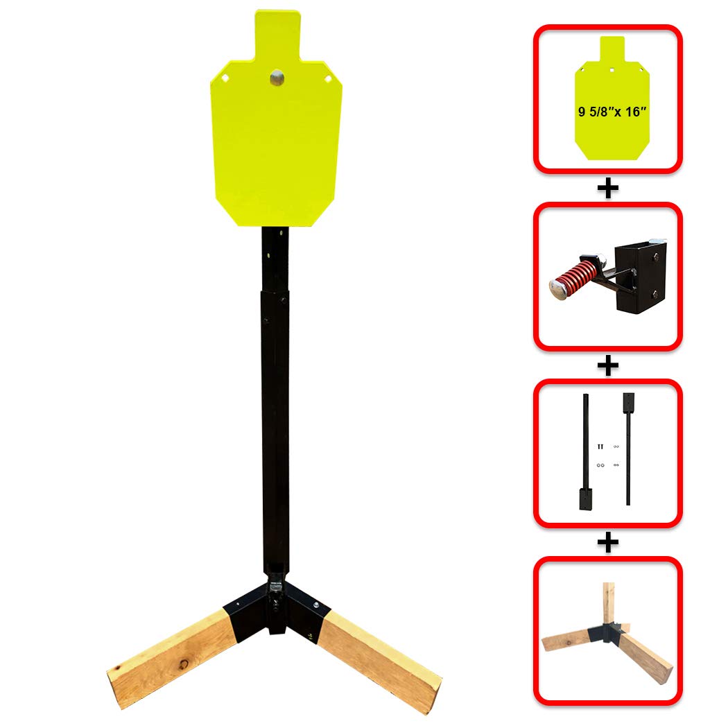 Highwild Adjustable AR500 Steel Target Stand System - Heavy Duty Shooting Target Holder for Outdoor Range Practice, Hunting & Tactical Training