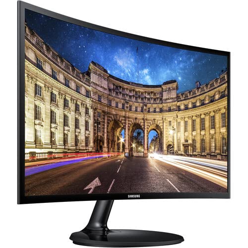 Samsung 27 Inch Curved LED Monitor - LC27F390FHNXZA Full HD 1080P 60Hz Gaming Computer Screen with Slim Design | Perfect for Home Office, Gaming & Workstation Setup | Includes Free Mouse Pad