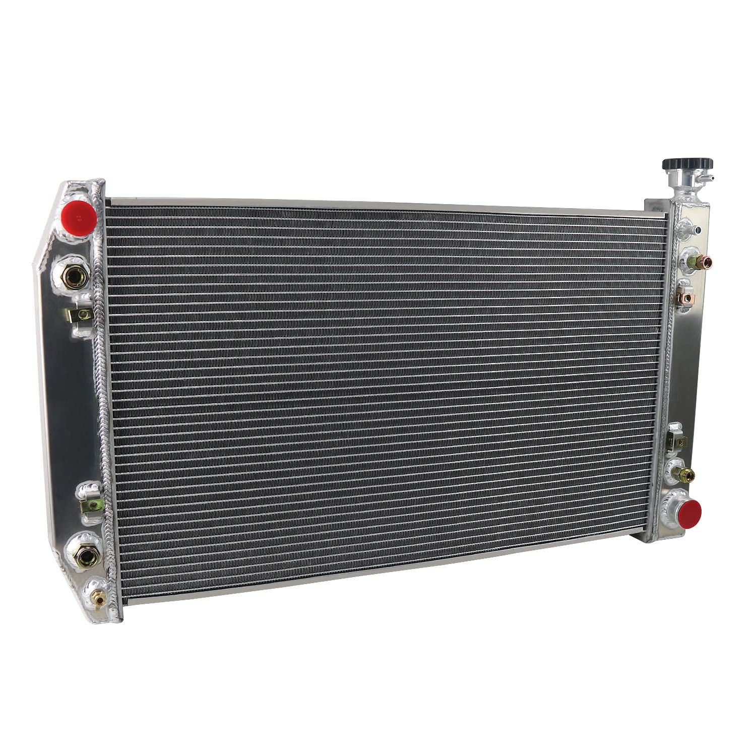 4-Row Aluminum Radiator for 1988-1999 Chevy GMC C/K Series C1500 C2500 C3500 K1500 5.0L 5.7L V8 - Heavy Duty Cooling Upgrade for Off-Road, Towing & Performance Driving
