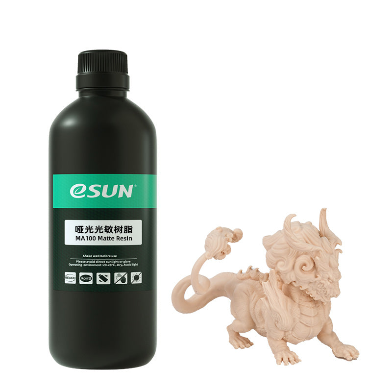ESUN MA100 Matte Resin 1kg - Premium White Clay for 3D Printing, Sculpting & DIY Crafts - High-Quality Matte Finish Resin for Artists and Makers