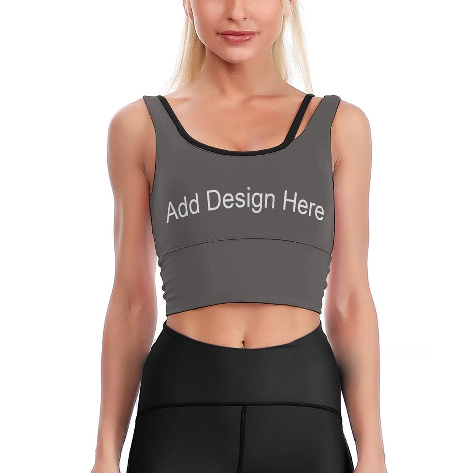 Custom Crop Tops Umbilical Vest Sports Bra - Women's Workout Tank Tops for Yoga, Gym & Running | Breathable Fitness Apparel for Active Lifestyles