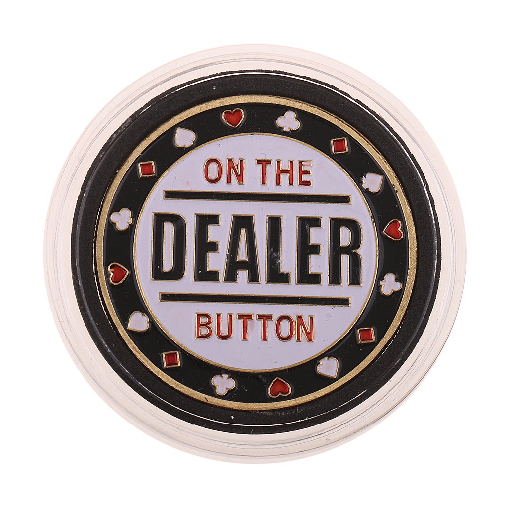Premium Metal Poker Chips Press Card Set - White Casino Style Poker Accessories for Texas Hold'em, Blackjack & Home Game Nights