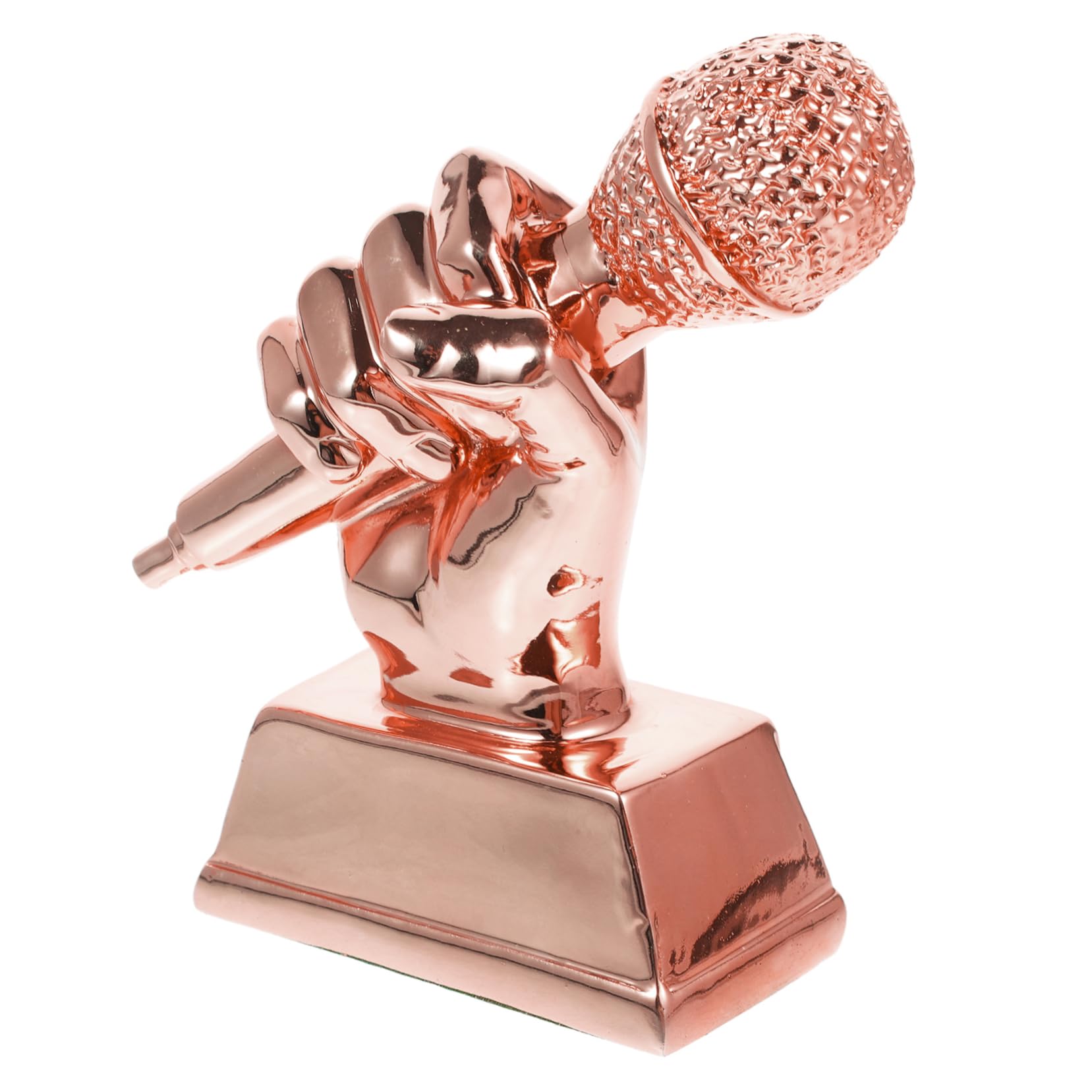 Yardwe 2 Pack Customized Copper Tone Mini Microphone Trophy - Singing Competition Award Souvenir for Kids, Music Contest Prize | Perfect for School Events, Talent Shows & Children's Music Competitions