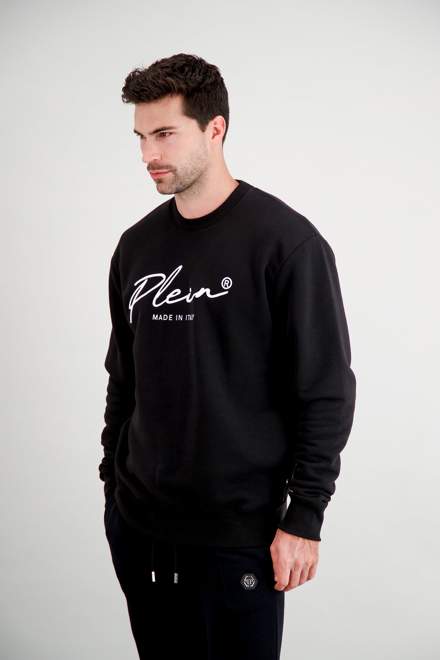 Philipp Plein Black Long Sleeve Signature Sweatshirt for Men - Stylish Casual Pullover for Streetwear & Everyday Outfits