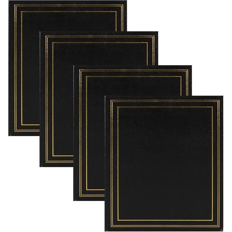 4-Pack Black Traditional Photo Albums - Holds 440 4x6 Pictures | Perfect for Family Memories, Wedding Photos & Travel Scrapbooking
