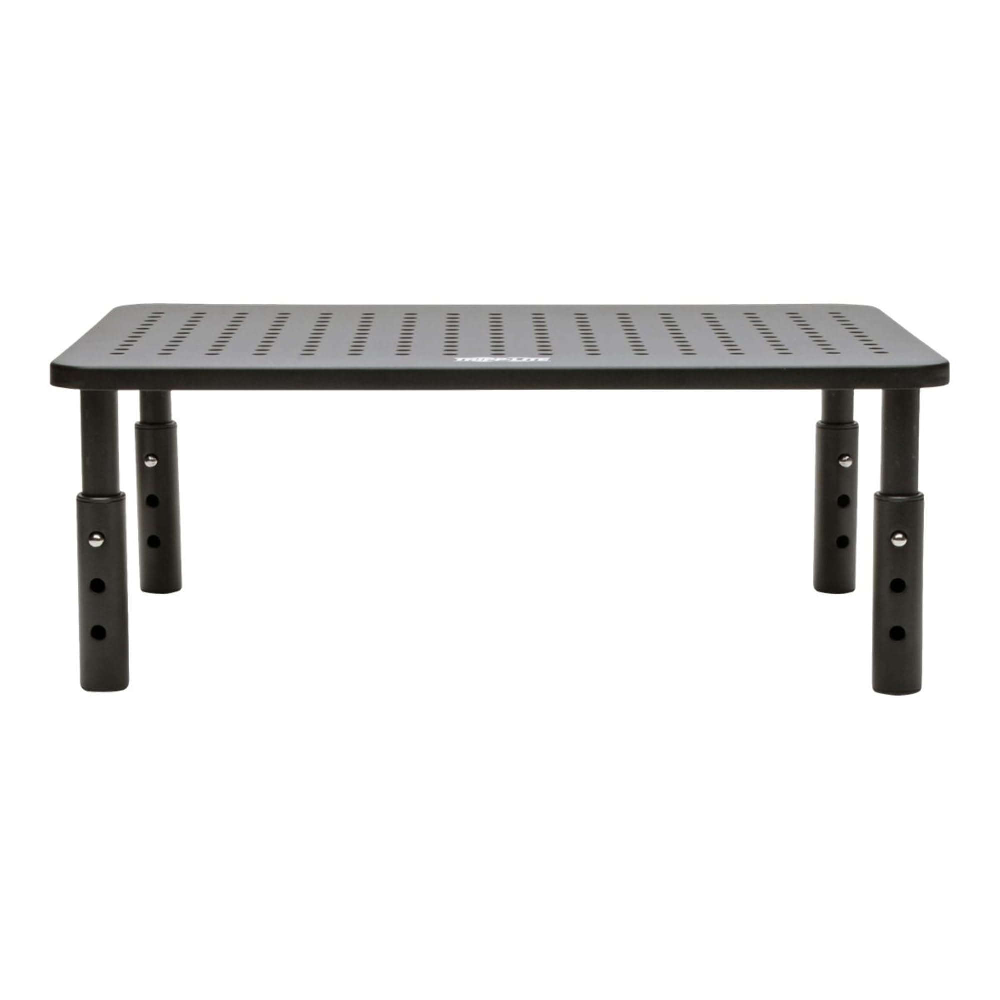 Tripp Lite MR1411M Adjustable Height Computer Monitor Stand - 14 x 9 Inch Metal Desktop Riser, Black - Perfect for Home Office, Gaming Setup & Workspace Ergonomics