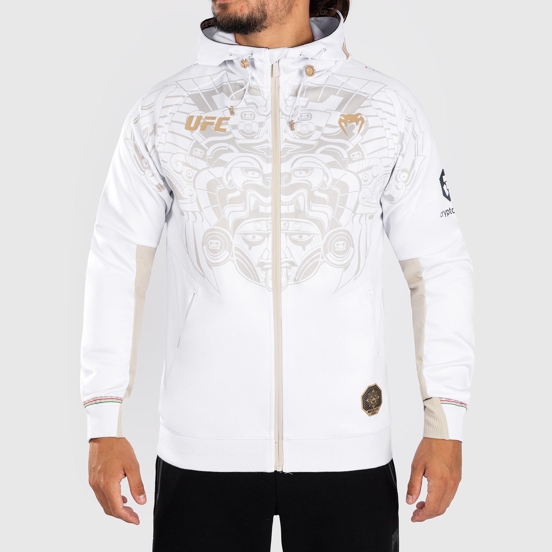 Venum Authentic UFC Fight Night Men's Walkout Hoodie - White | MMA Training & Streetwear Fashion