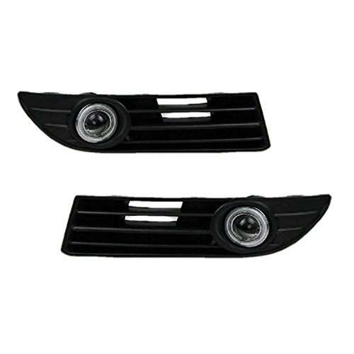 H11 55W LED Angel Eyes DRL Fog Lights for 2006-2010 Volkswagen Polo - Bright White Daytime Running Lights for Enhanced Visibility & Style
