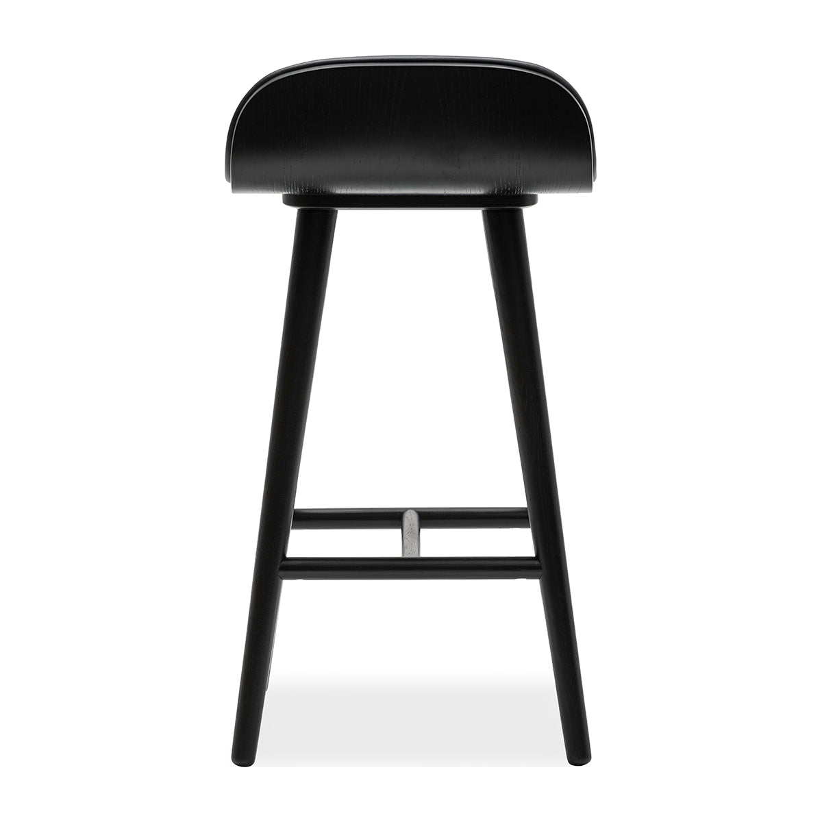 Premium Black Leather Bar Stool - Adjustable Height Modern Counter Stool for Kitchen Island, Home Bar & Dining Room - Comfortable PU Leather Seat with Metal Base
