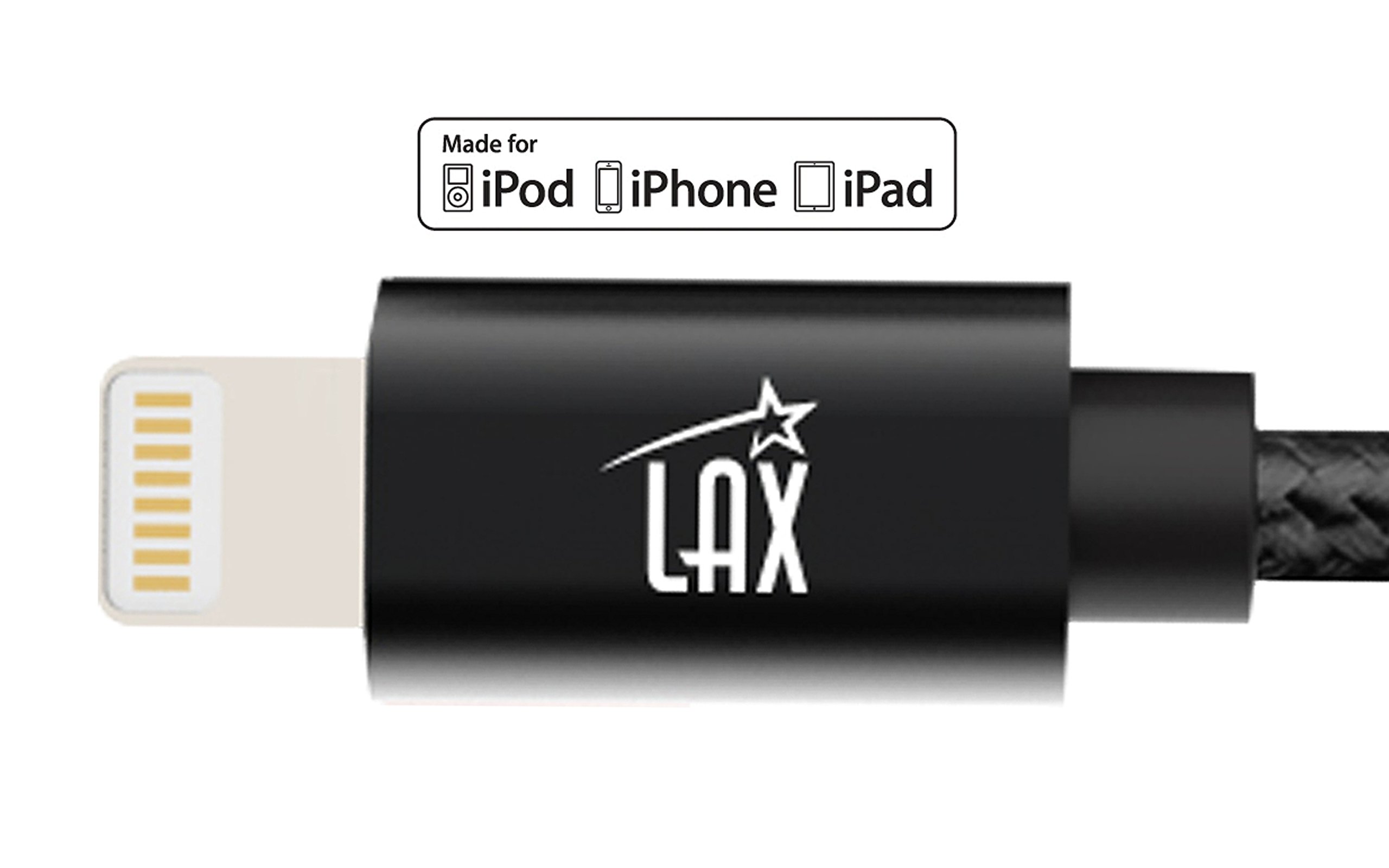 MFi Certified iPhone Charger Lightning Cable - Durable Braided USB Cord for iPhone 11/12/13/14 Pro Max/XS/X/8/7, iPad & iPod | Fast Charging & Tangle-Free Design | Perfect for Home, Office & Travel Use