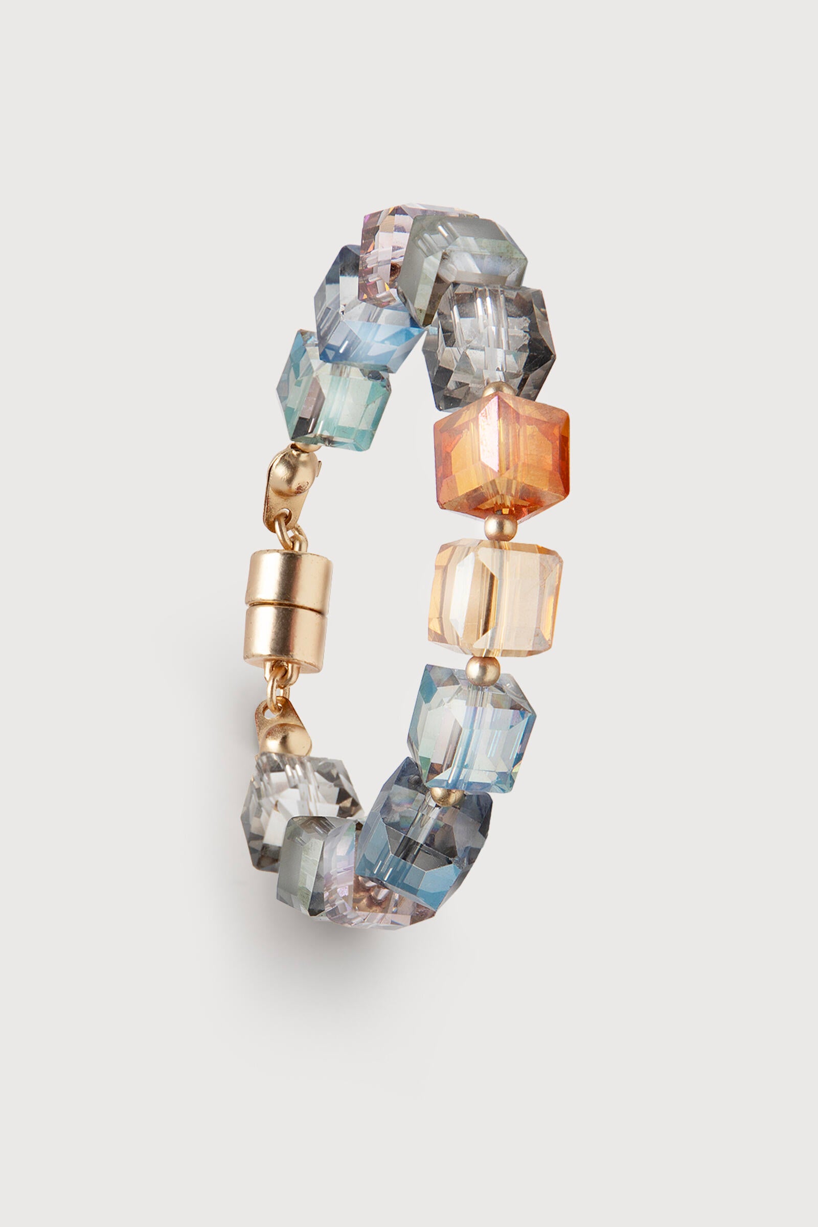 Faceted Bead and Stone Bracelet for Women - Handmade Boho Chic Jewelry - Perfect for Parties, Weddings & Everyday Wear