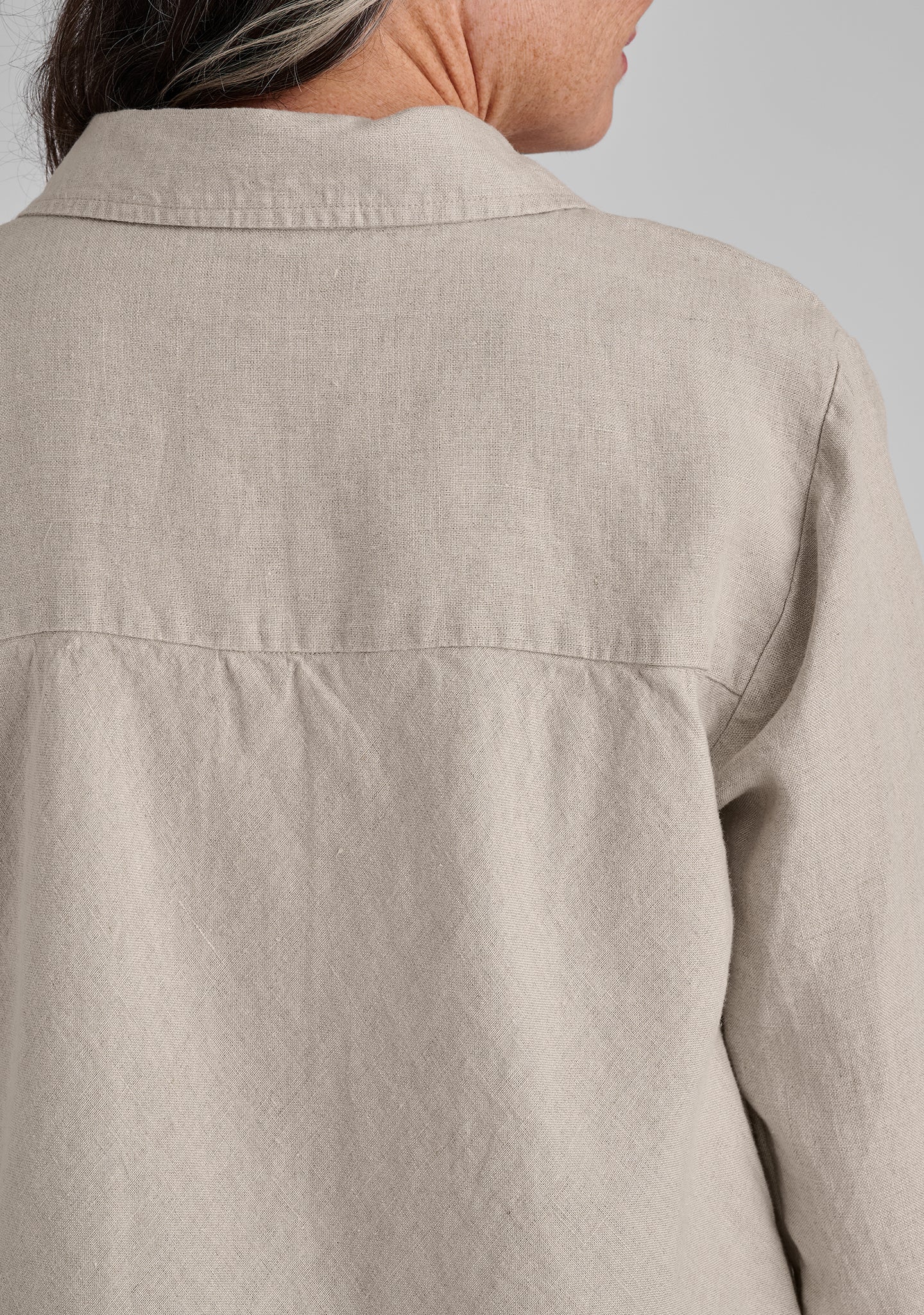 Stylish Linen Bias Back Shirt for Women - Breathable Summer Blouse for Casual Outings & Beach Wear