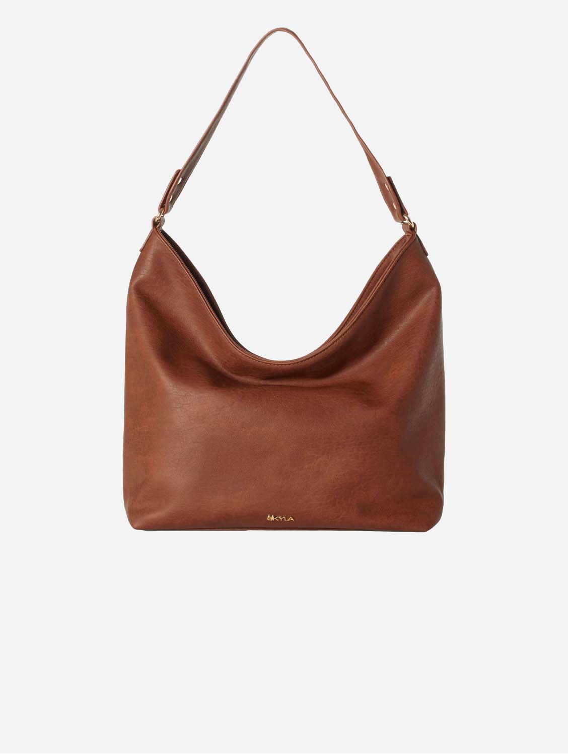 Mary Classic Hobo Shoulder Bag in Chestnut Brown Leather - Perfect for Work, Travel & Everyday Use