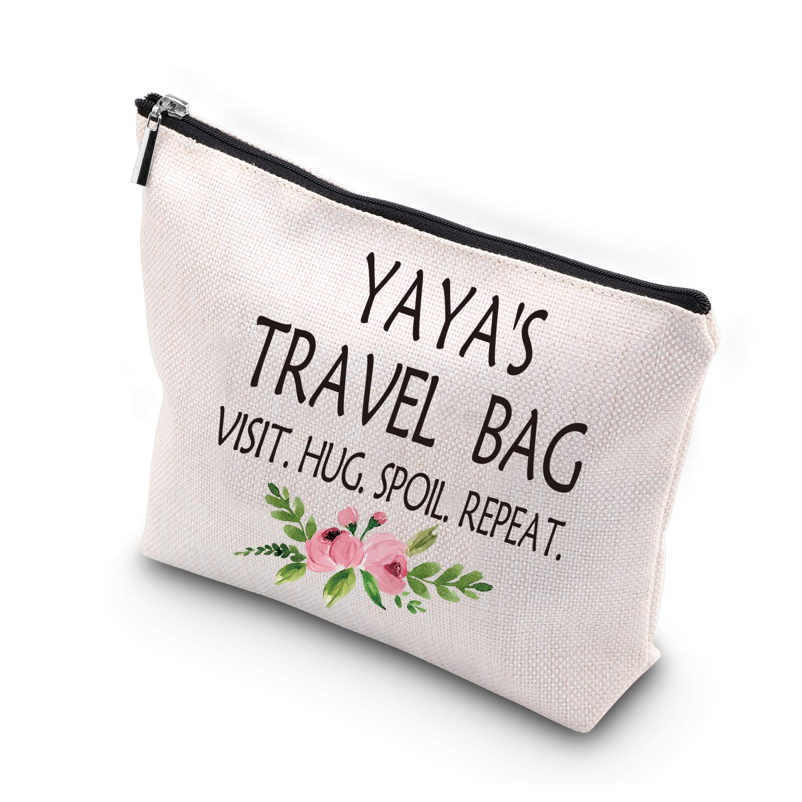 WCGXKO Yaya Gift - Premium Cosmetics & Toiletry Travel Bag for Grandma, Mother's Day, Birthday - Perfect for Women's Travel Accessories & Vacation Essentials (YAYA'S TRAVEL Collection)