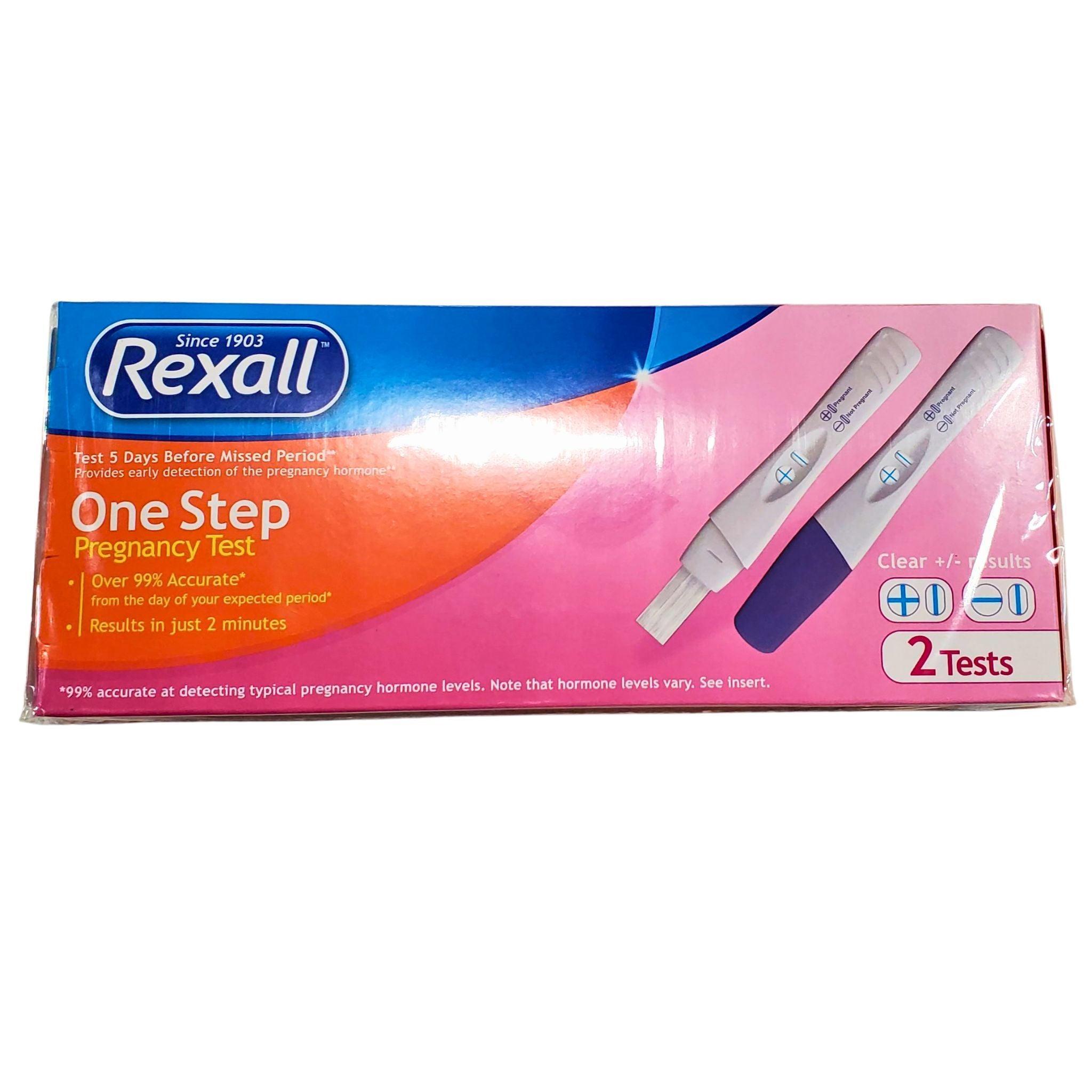 Rexall One Step Pregnancy Test Kit (48 Count) - Early Detection, Accurate Results Since 1903 | Home Use, Family Planning, Fertility Tracking