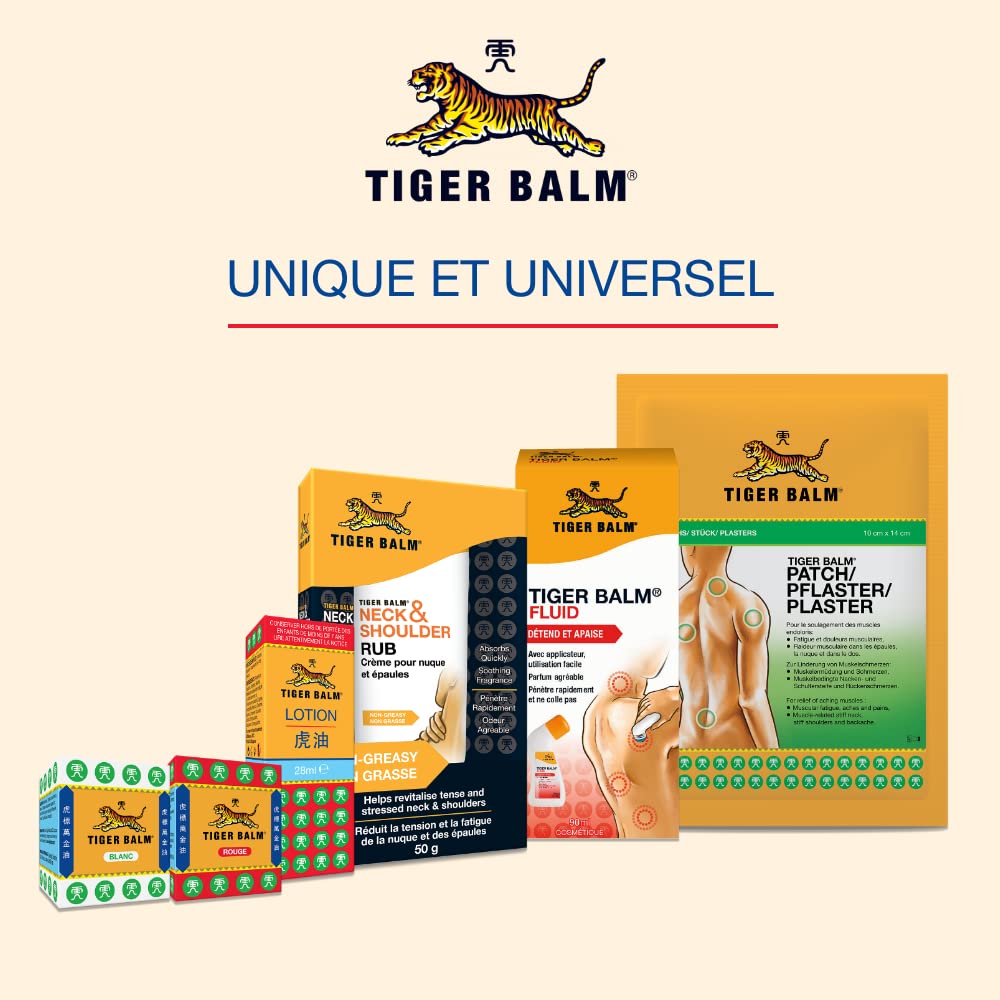 Tiger Balm White Lotion 28ml (Pack of 2) - Fast-Acting Pain Relief for Muscle Aches, Headaches & Joint Pain - Perfect for Travel, Sports & Office Use