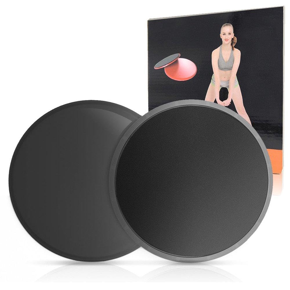Evanto Core Sliders - Set of 2 Dual-Sided Exercise Gliding Discs for Smooth Workouts on Carpet & Hardwood Floors - Home & Gym Fitness Equipment for Full Body Toning, Core Strength & Cardio - Perfect for Yoga, Pilates & HIIT Training
