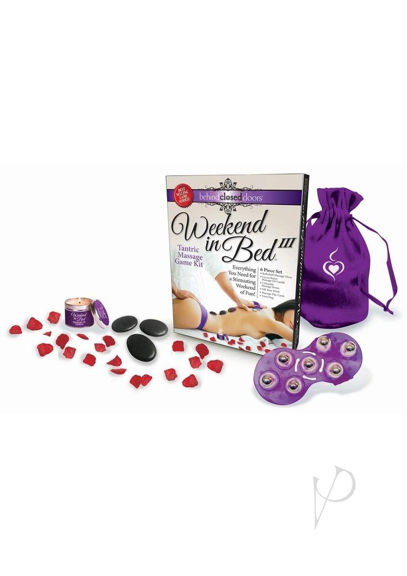 Tantric Massage Game Kit for Couples - Behind Closed Doors Weekend In Bed III - Romantic Intimacy & Sensual Massage Set for Date Nights & Spicing Up Relationships