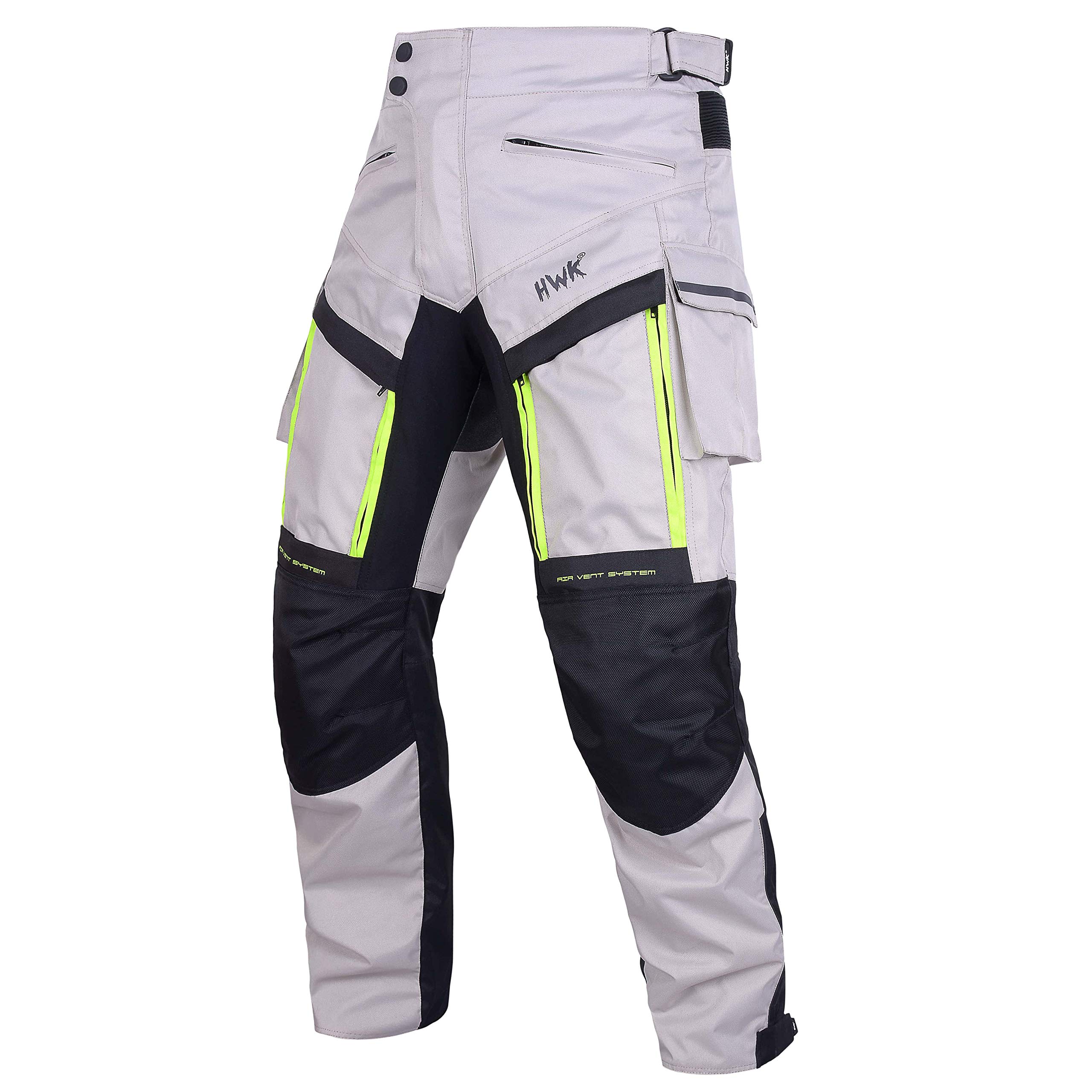 HWK Men's Motorcycle Cargo Pants - Hi-Vis Adventure Work Pants for Riding, Construction & Outdoor Activities | Durable All-Purpose Tactical Pants for Motorcyclists, Workers & Hikers