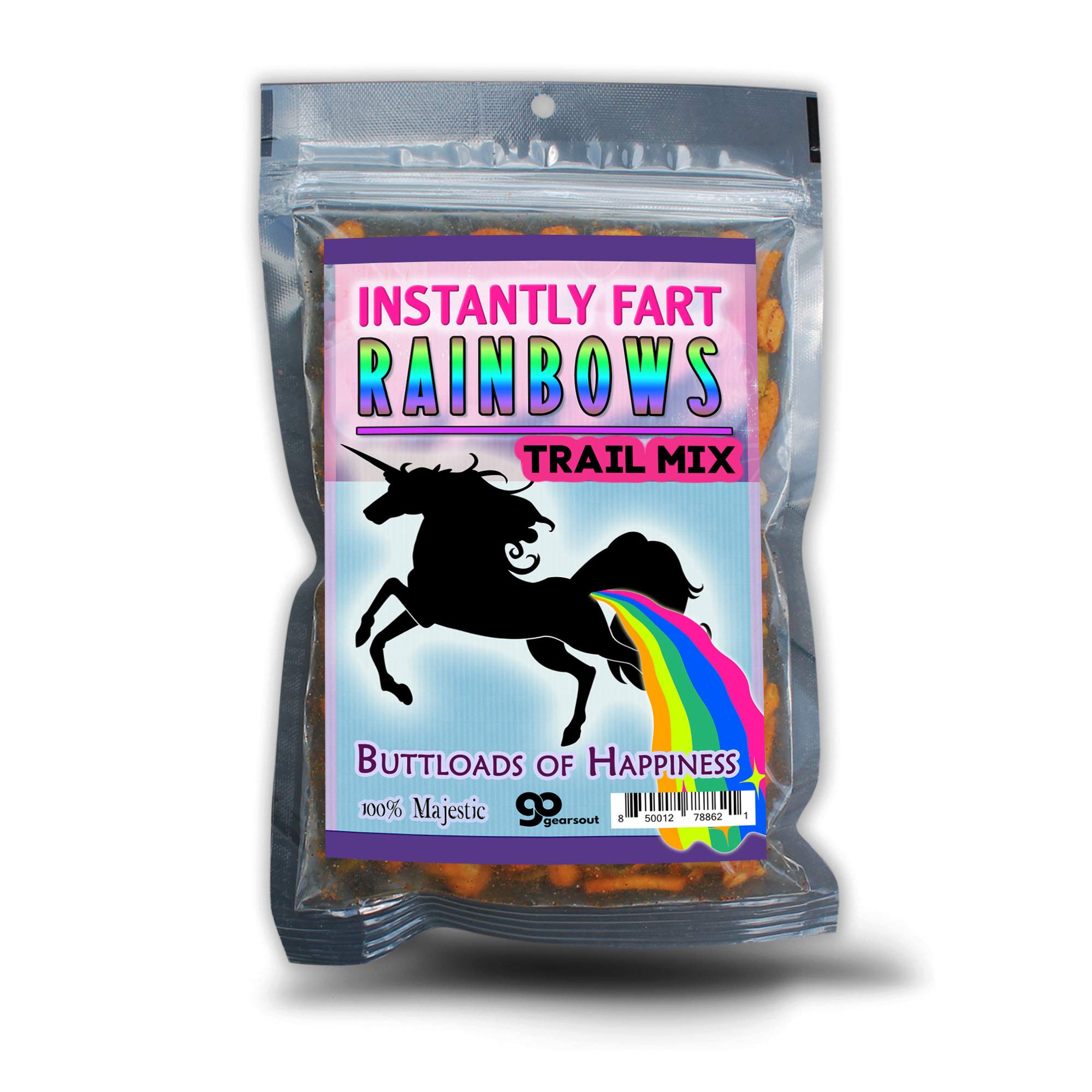 Instantly Fart Rainbows Trail Mix - Funny Unicorn Snack Gift for Kids & Adults | All-Natural American-Made Candy | Perfect for Birthday Parties, Prank Gifts & Office Treats