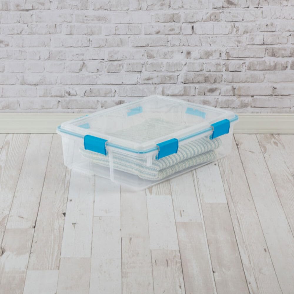 37 Qt Clear Plastic Storage Bins with Secure Lids - 4 Pack for Home, Office & Closet Organization - Perfect for Toys, Clothes, Pantry & Seasonal Items Storage