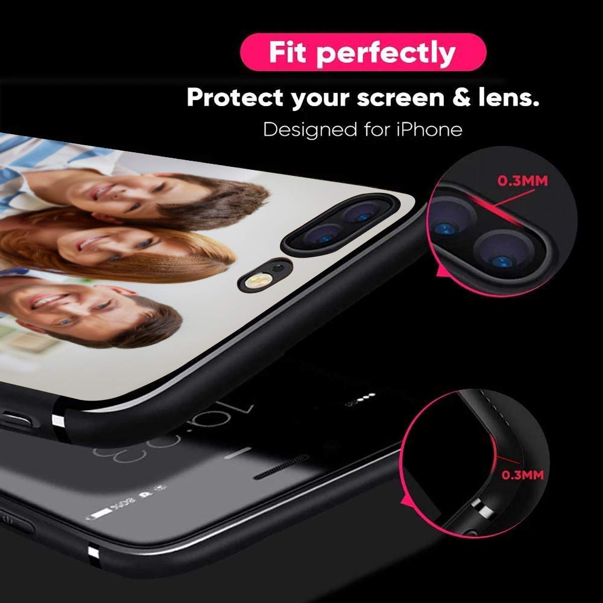 Custom Photo Phone Case for Samsung Galaxy A50 - Personalized Picture Bumper Silicone Cover with Soft Matte Finish | Protective Candy Case for Birthday, Mother's Day Gift | Trendy Pink Protective Cover for Everyday Use & Special Occasions
