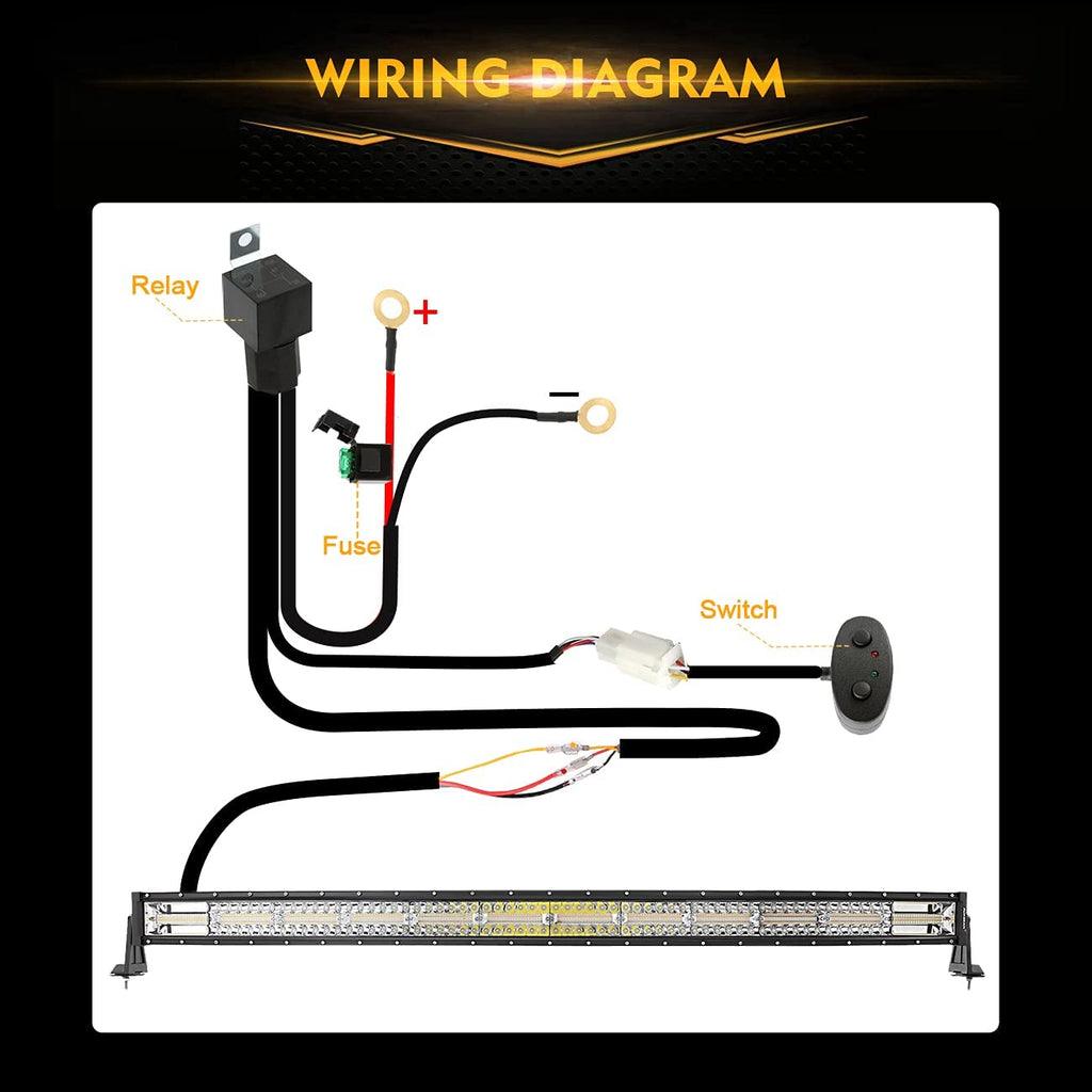 50 Inch 6 Modes Curved LED Light Bar with Mounting Bracket - Waterproof Off-Road Light for Can-Am Maverick X3 - Perfect for Night Driving, Hunting & Off-Road Adventures