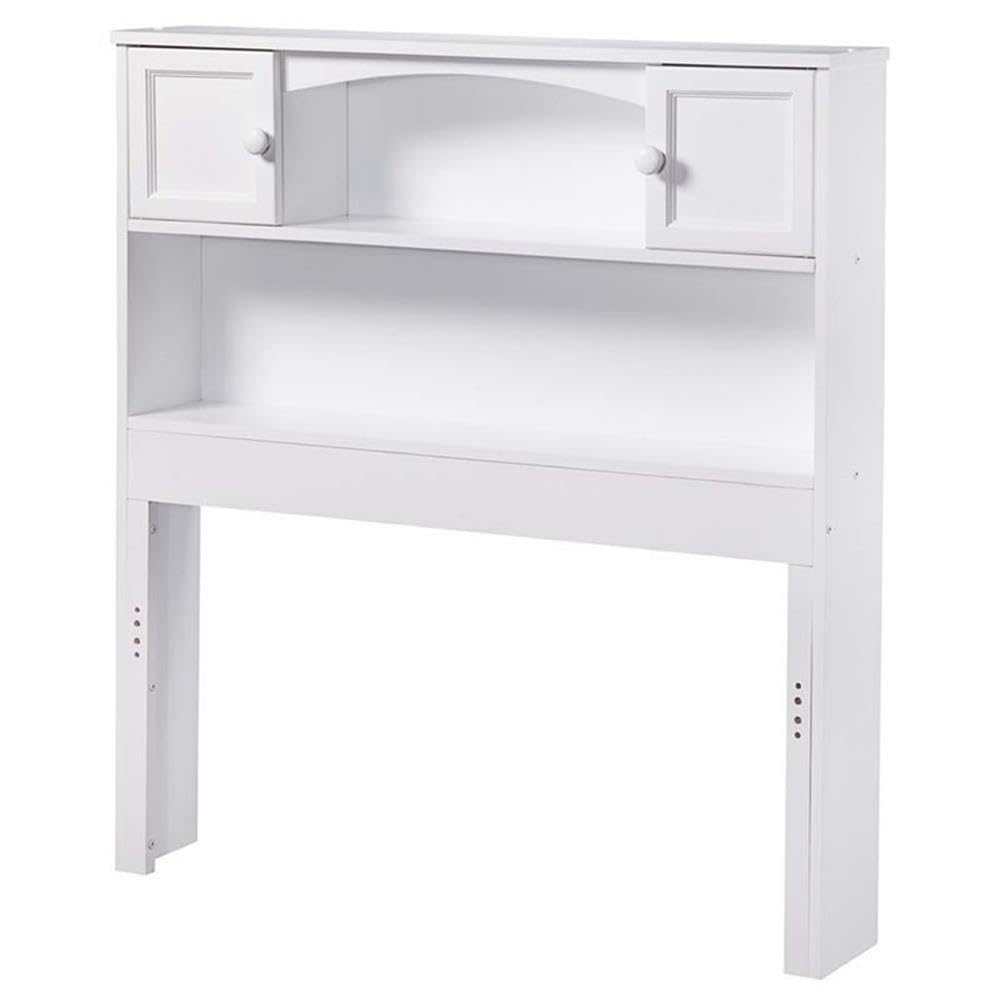 Rosebery White Twin Bookcase Headboard for Kids - Stylish and Functional Bedroom Furniture for Reading & Storage