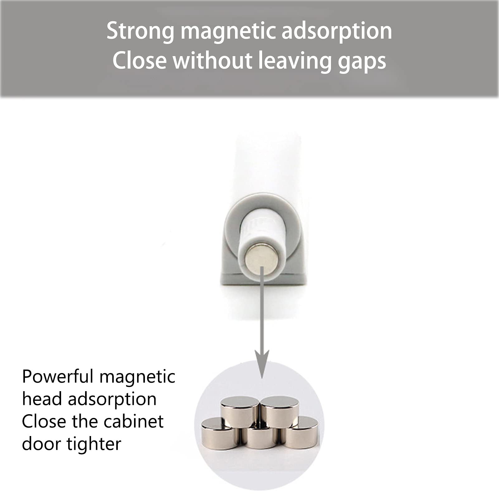 Restokki 4-Pack Push Open Door Latches - Soft Close Cabinet Damper for Closet, Wardrobe & Cupboard - Smooth Silent Rebound Device (Ideal for Home, Office & Kitchen Storage)