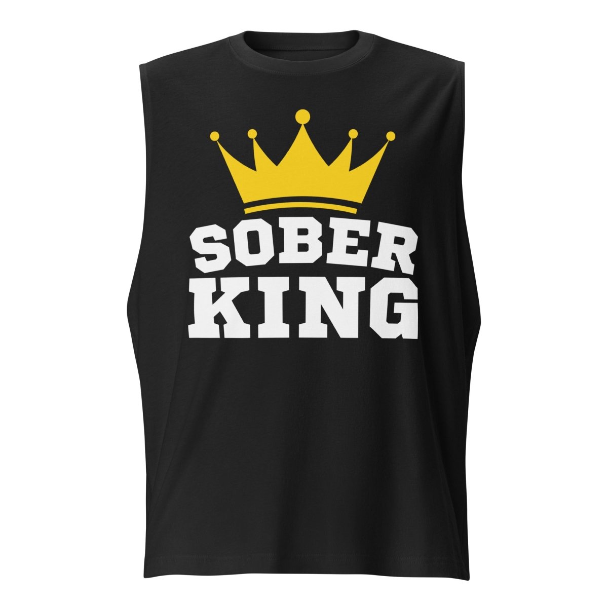 Sober King Majesty Muscle Shirt for Men - Premium Workout & Gym Tank Top - Perfect for Bodybuilding, Fitness Training & Casual Wear