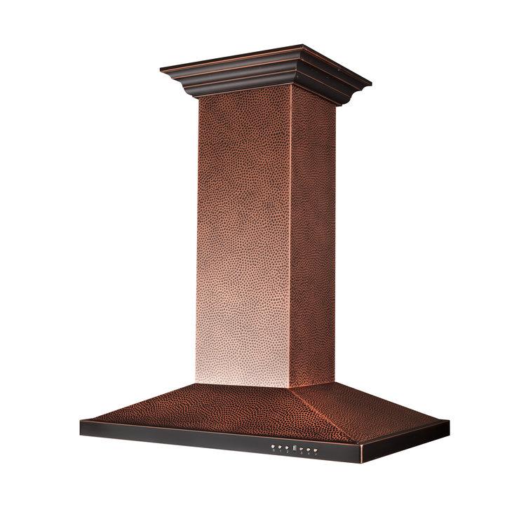 ZLINE Designer Series Hand Hammered Copper Island Mount Range Hood 8GL2Hi - Premium Kitchen Ventilation for Modern Homes | Perfect for Open Concept Kitchens & Gourmet Cooking