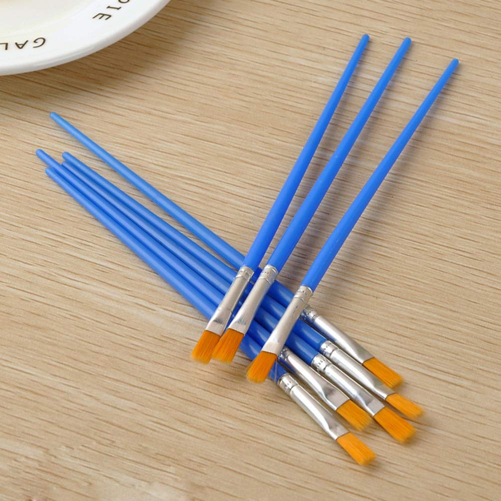 Exceart 50pcs Oil Painting Brush Set - Nylon Artist Brushes for Kids & Students - Perfect for Canvas & Watercolor Painting