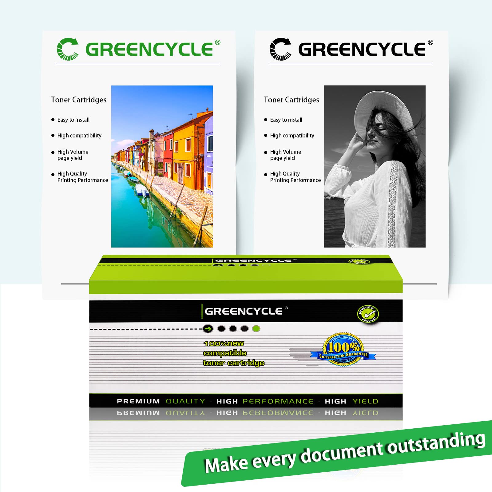 Greencycle TN650 TN-650 Toner Cartridge & DR620 DR-620 Drum Unit Combo Set - Compatible with Brother HL-5340D, HL-5370DW, DCP-8080DN, DCP-8085DN, MFC-8480DN, MFC-8680DN, MFC-8690DW Printers (5 Toners + 2 Drums) - Perfect for Office Printing & High-Volume Document Needs