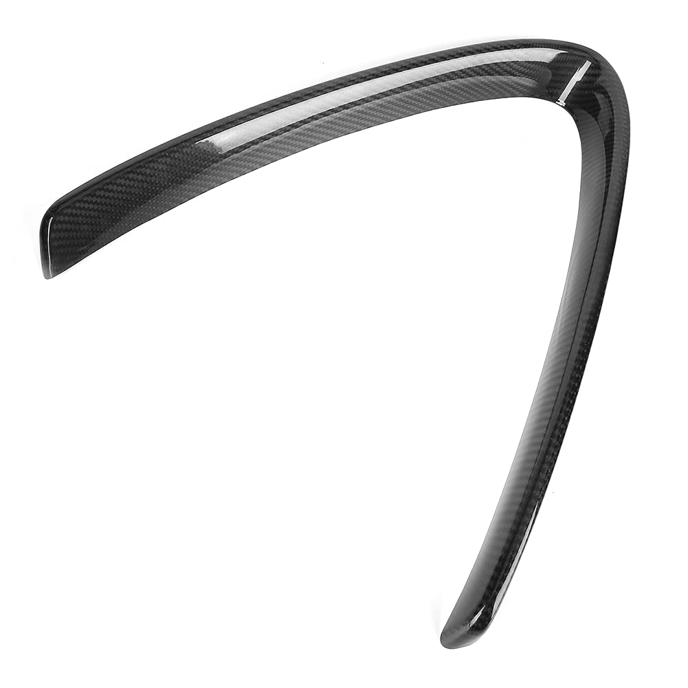 Carbon Fiber V-Shaped Front Grill Decoration Frame for Alfa Romeo Giulia (2017-2019) - Black, Lightweight & Durable - Upgrade Your Car's Style for Racing or Show Events
