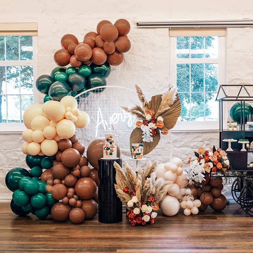 100 Pack Coffee Brown 12 Inch Latex Balloons - Durable Thick Party Balloons for Sports Events, Brown Bear Birthday Decorations, Baby Showers & Wedding Decorations