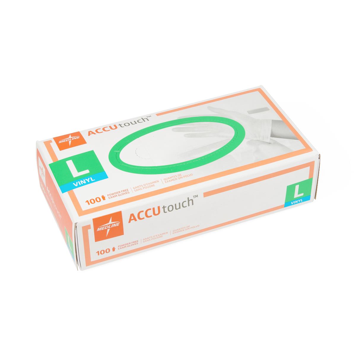 Accutouch Synthetic Exam Gloves - Latex-Free, Powder-Free, Disposable Medical Gloves for Healthcare, Tattoo, Food Handling & Cleaning - 100 Count Box (Medium) - Ideal for Doctors, Nurses, Tattoo Artists & Home Use