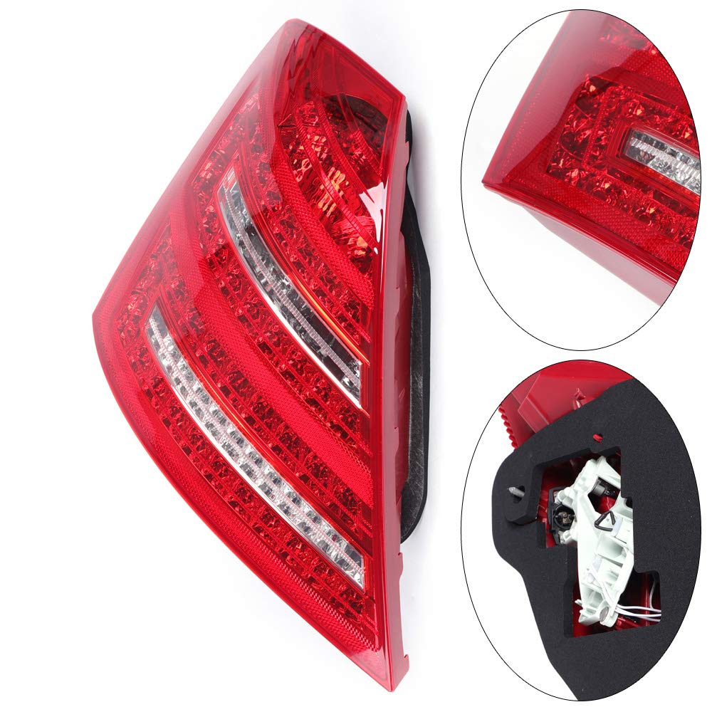 Mercedes Benz S600 W221 LED Tail Lights - Red Clear Stop Brake Lamp Assembly (Driver Side Left) 2007-2009 | Durable Replacement for Enhanced Visibility & Safety | Perfect for Night Driving & Custom Car Upgrades