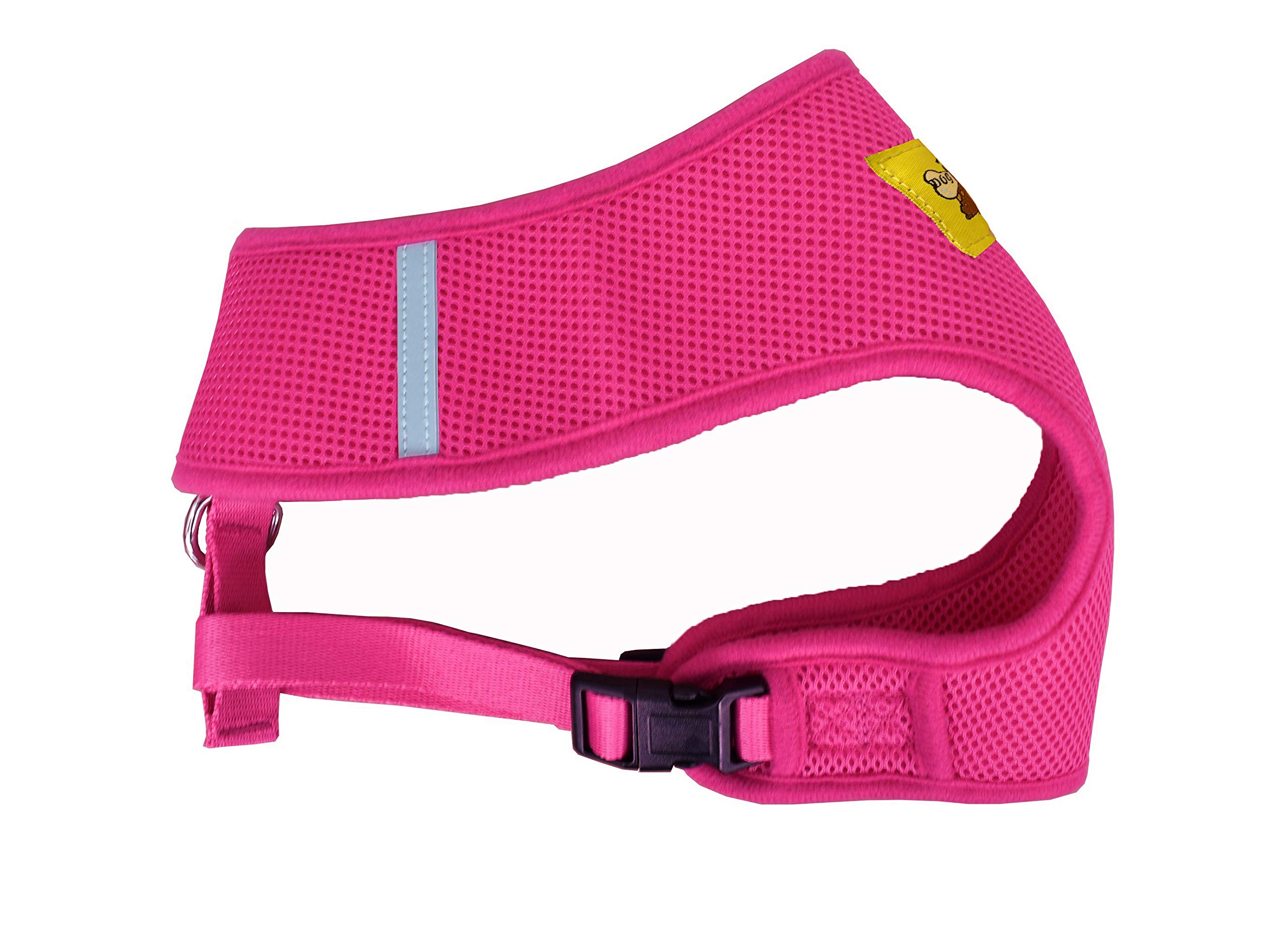 No Pull No Choke Adjustable Dog Harness - Reflective Breathable Pet Vest with Front Clip for Small Medium Large & X-Large Dogs (Pink) - Perfect for Walking, Running, Training & Outdoor Adventures